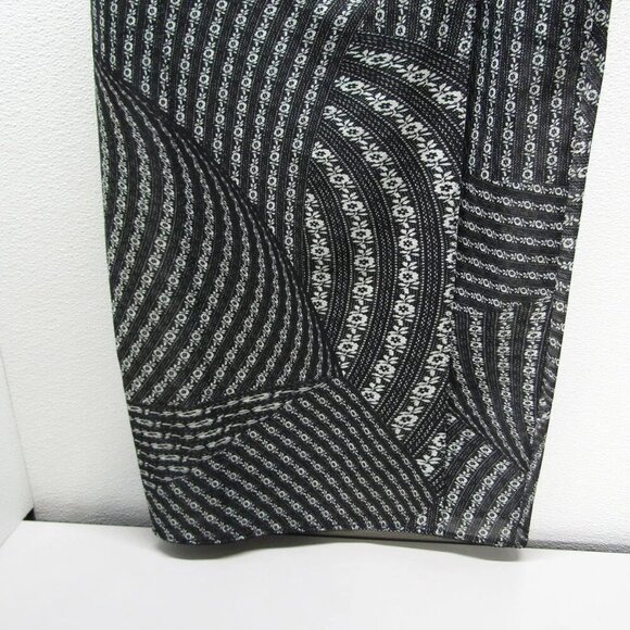 NEW TORY BURCH Womens Printed Silk Mesh Skirt Black Warped Lace size 14 - Picture 8 of 11